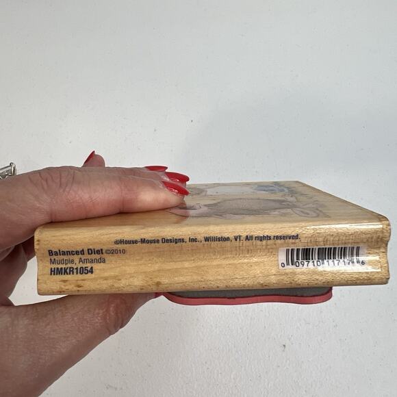 House Mouse Stamp Balanced Diet Stampabilities House-mouse Mounted Rubber Stamp - Picture 8 of 11